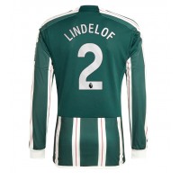 Billiga Manchester United Victor Lindelof #2 Borta fotbollskläder 2023-24 Långärmad
